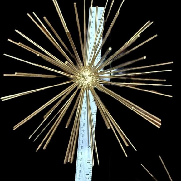 Starburst Metal Set of 3 Wall Art Pieces Sea Urchin with hanger - Picture 2 of 3